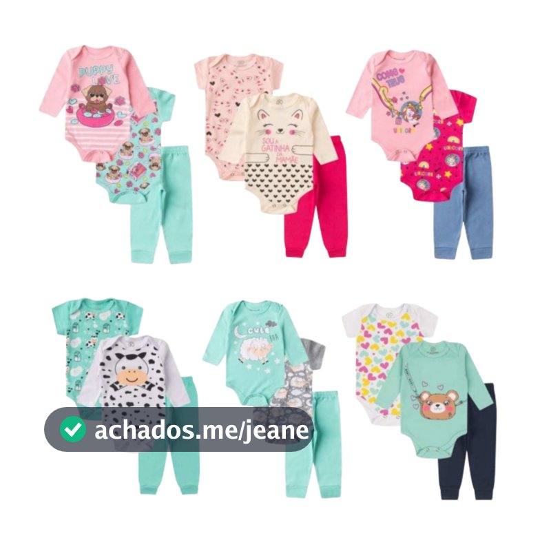 Kit Body Bebê 9 Peças Conjunto Bebê Roupa de Bebês Algodão Menina Inverno Manga Longa