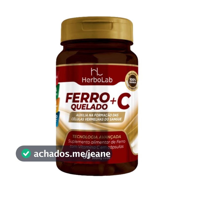NutriFaz - Ferro Quelado + Vitamina C - 60 Cáps - Herbolab