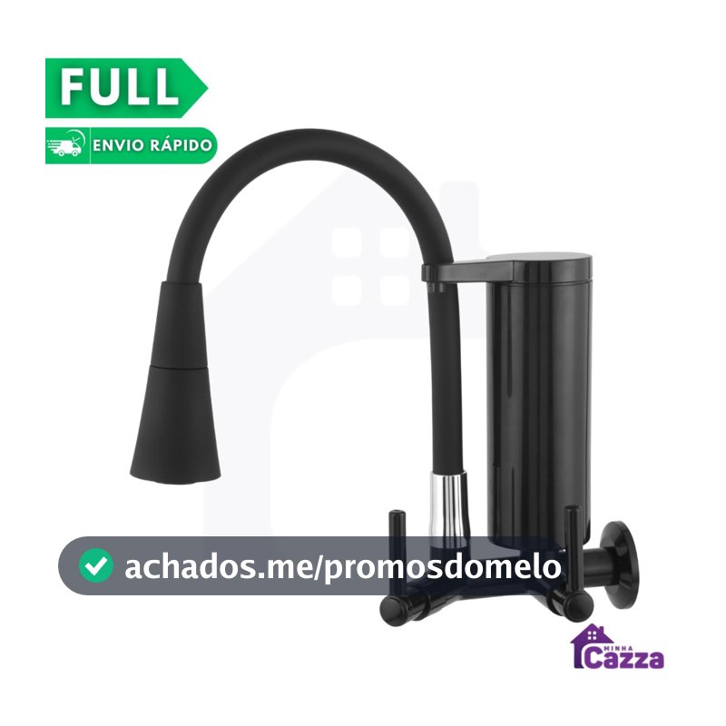 Torneira Gourmet Com Filtro Slim para Cozinha Preta de PAREDE Mesa