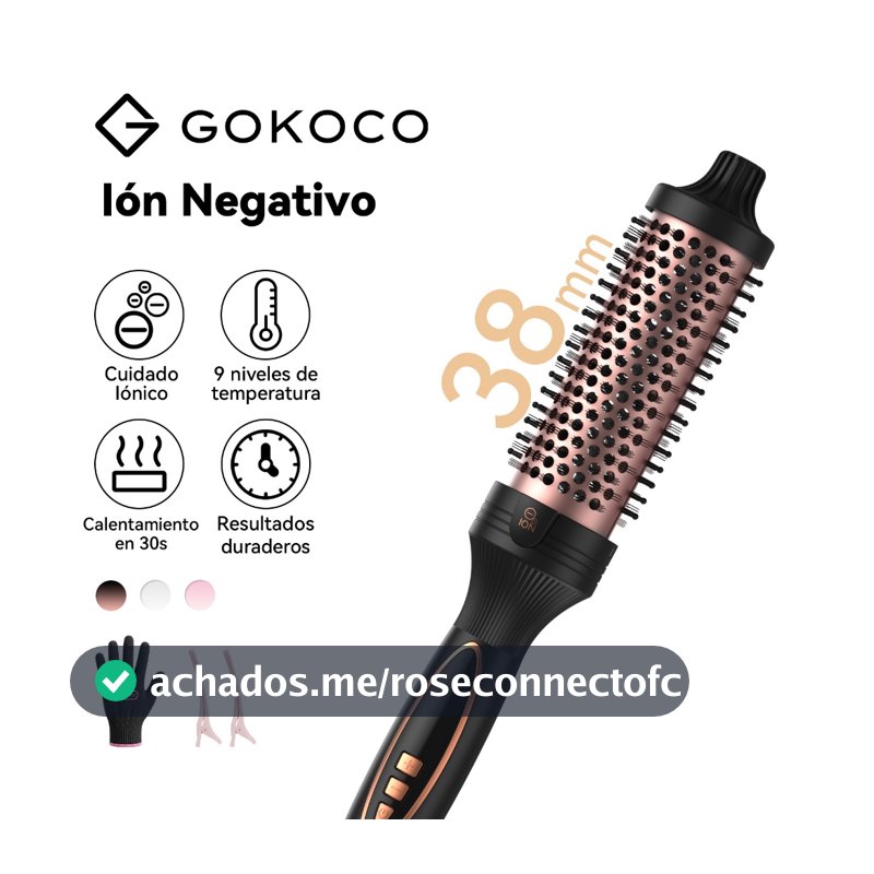 GOKOCO Modelador De Cabelo Portáti íons Negativos 9 Níveis De Temperatura Aquecimento Rápido 30s Para Cabelos Cacheado