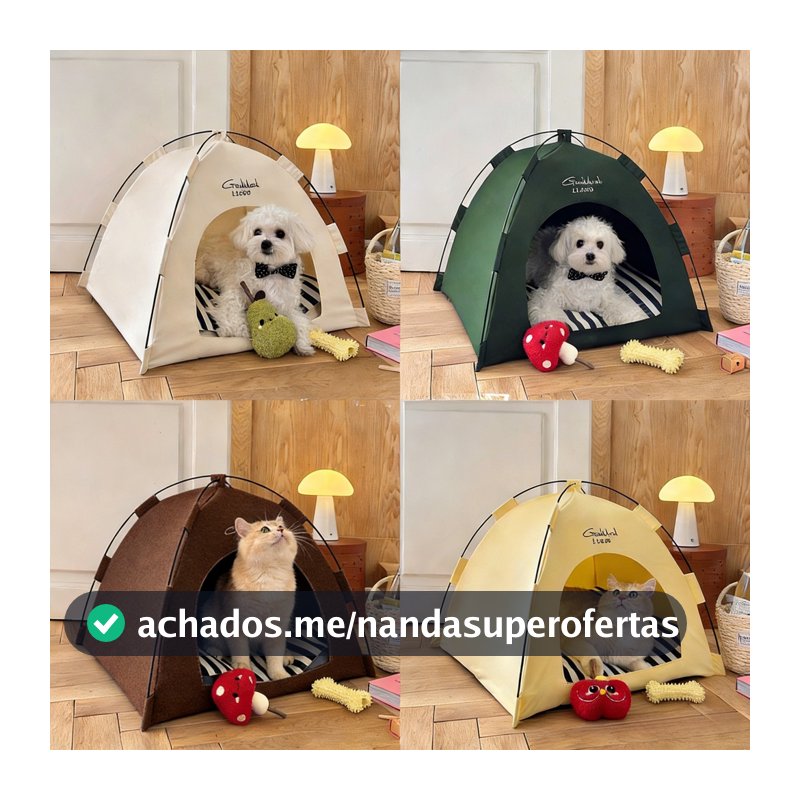 Cabana Cama Barraca para Pet Cães Cachorro Gato Tenda Toca Iglu Toca Grande Oxford Grande