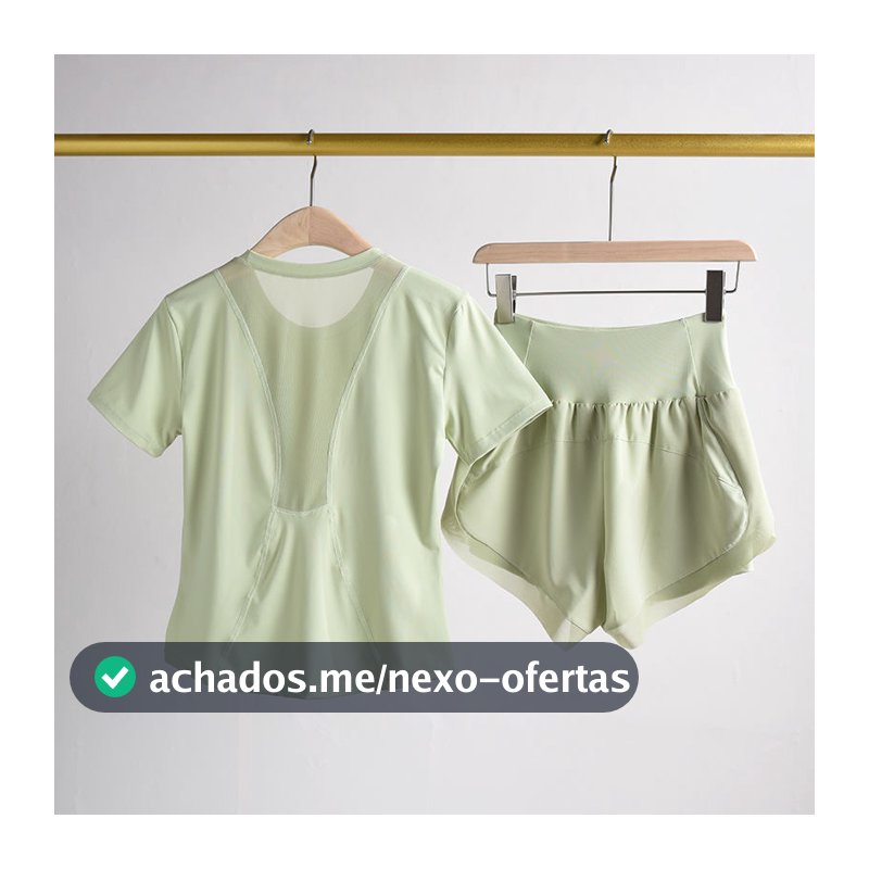 Fato Esportivo Mais O Tamanho Do Treinamento De Corrida Solto Manga Curta De 2 Peças + shorts De Malha Seca Rápida Costura Reday stocks