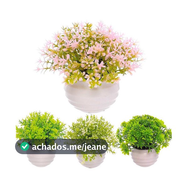 Mini Vasinhos Com Flores Artificiais Decoração para Casa Escritorio Quarto