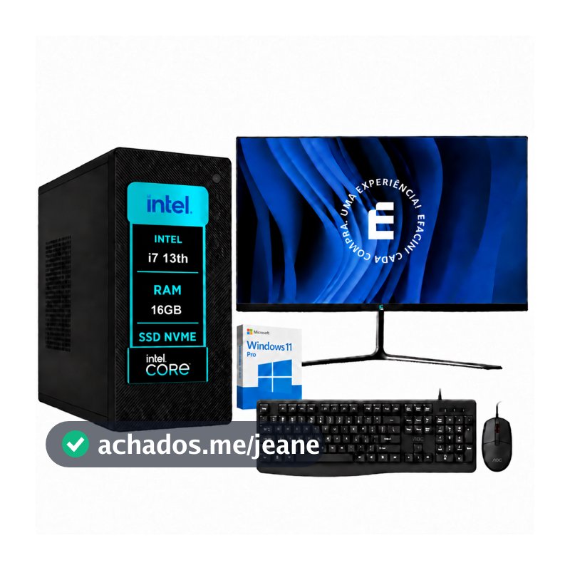 Computador PC Completo eFacini Pro i7 13650HX, 16GB, Windows 11 Pro Monitor 23.8", SSD NVMe