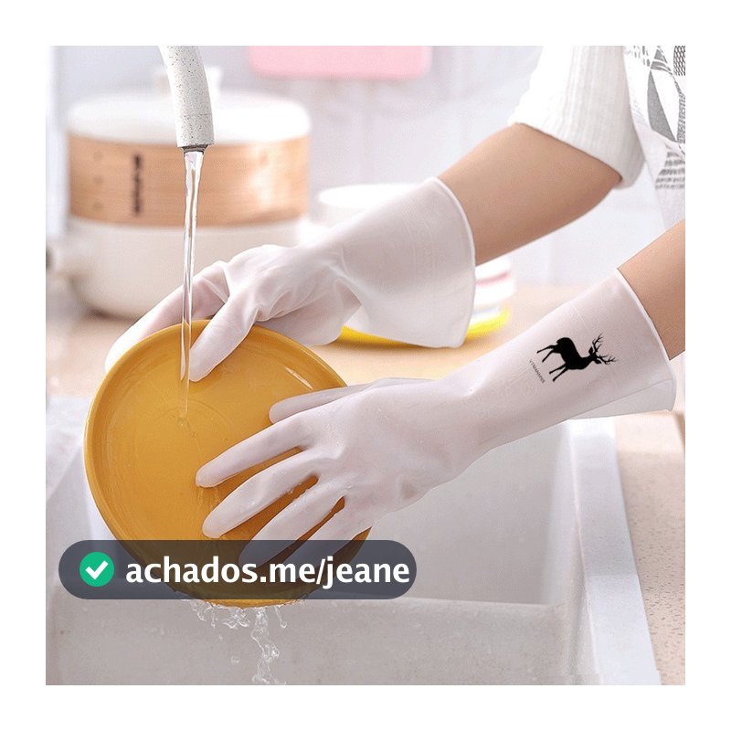 Luvas de lavar louça duráveis para cozinha doméstica látex para limpeza couro de borracha seção fina à prova d'água