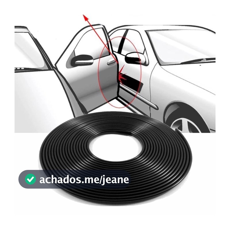 10 metros Borracha Protetora para Porta de Carro e Bordas Veiculo Universal Carro Preto Fosco