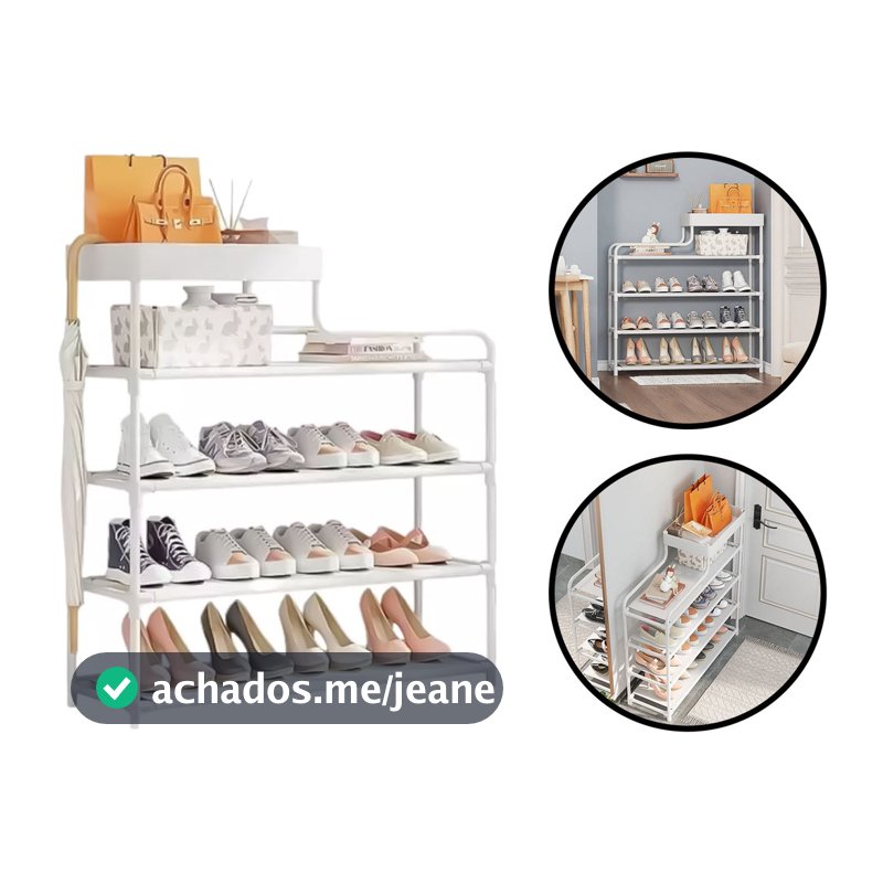 Sapateira Estante Organizadora Metal Porta Calçados Multiuso Capacidade Para 12 Pares Top Rio