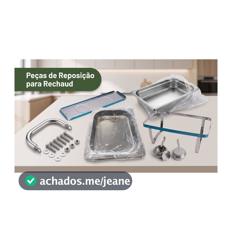 Peças De Reposição Para Rechaud Inox - Cuba GN Banho Maria Suporte Fogareiro Alça Tampa