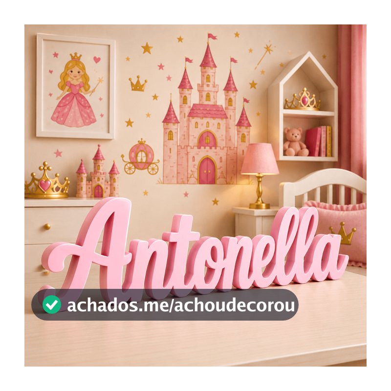 Letreiro Nome Personalizado Decorativo Infantil Chá de Bebe Filho de Mesa e Estante - Envie O Nome Desejado Pelo Chat