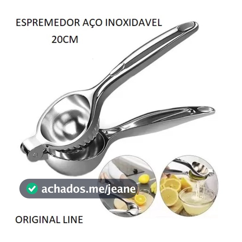 Espremedor De Limão Espremer Manual 20cm Limões De Aço Inoxidável Original Line Metal Multiuso Universal
