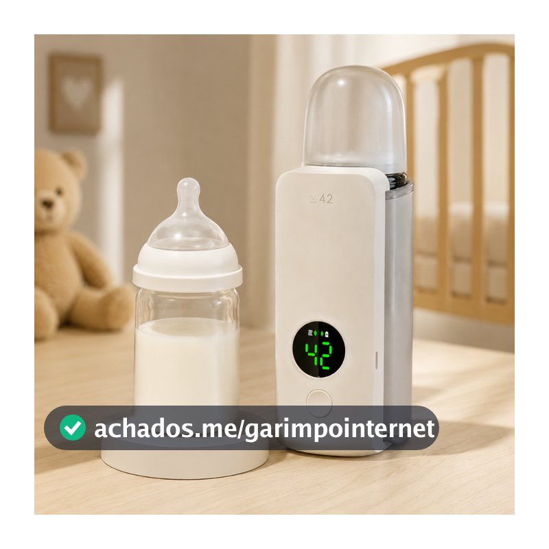 Aquecedor de Mamadeira Portátil USB Para Bebê Aquecimento Rápido Temperatura Inteligente