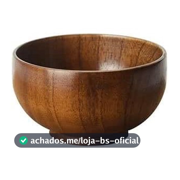 Tigela de Madeira 12CM e 14 CM Vasilha para Servir Bowl de Bambu Marrom Guardar Comida Restaurante