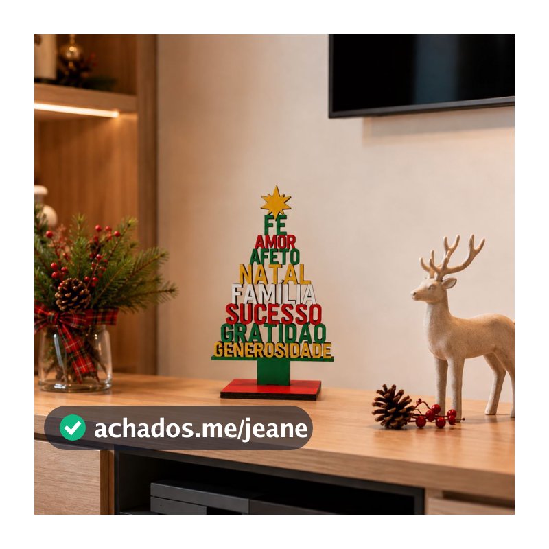 Enfeite Árvore de Natal Com Frases