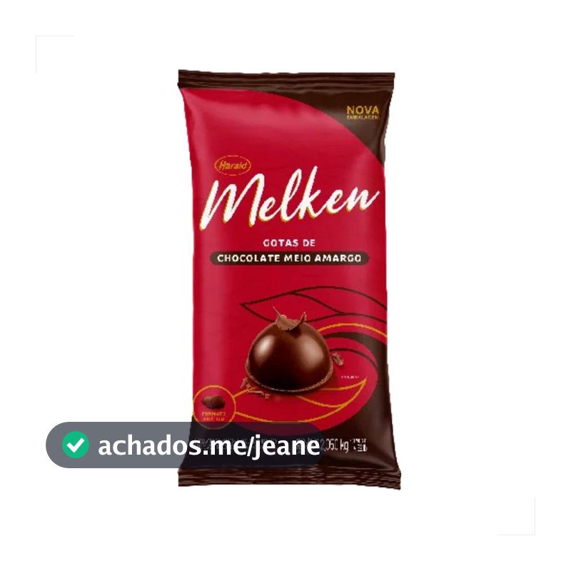 CHOCOLATE GOTAS MELKEN MEIO AMARGO 2,05KG HARALD