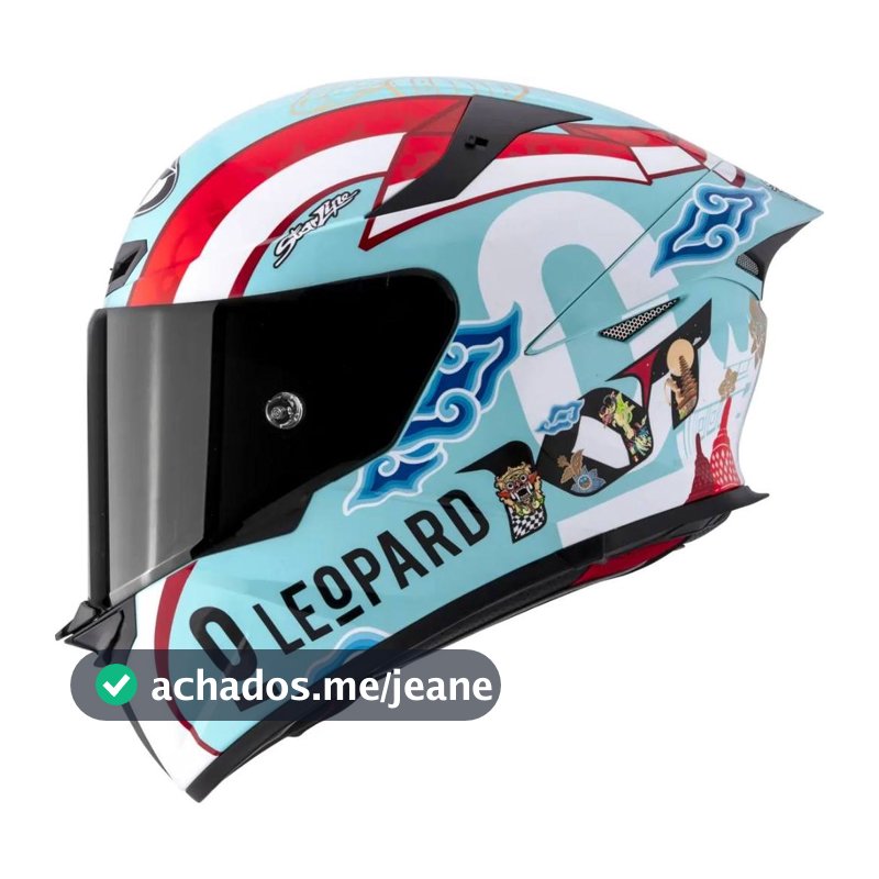 Capacete KYT TT Revo Leopard Indonesian Azul