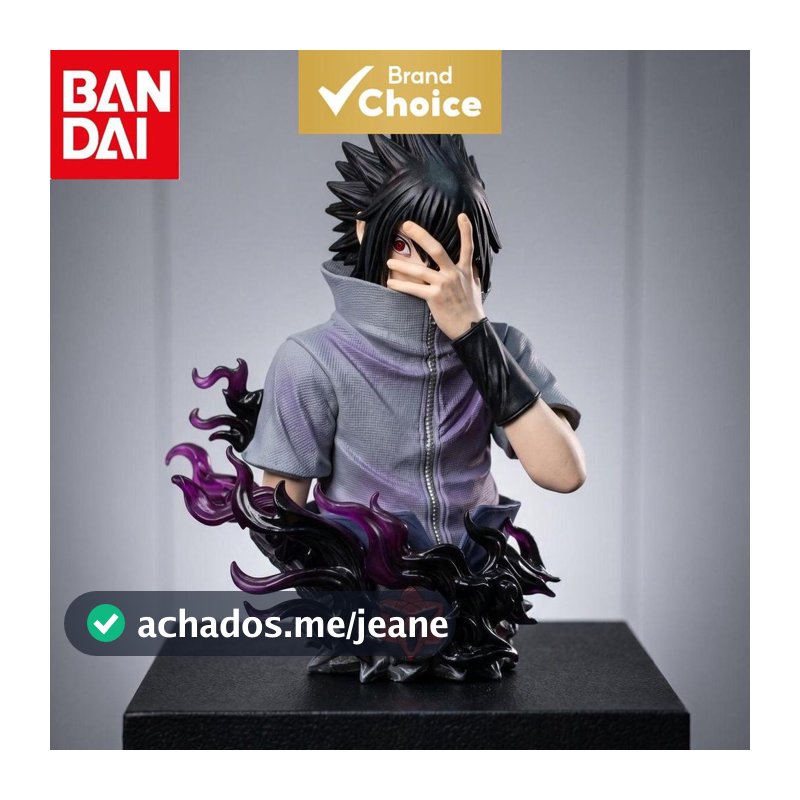 Bandai 14cm Anime Naruto Figura Uchiha Sasuke Busto Estatueta Estátua De PVC Decoração De Mesa Ação Brinquedo Colecionáv