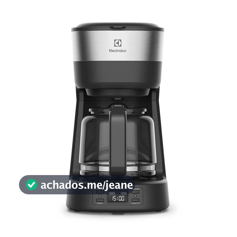 Cafeteira Elétrica Electrolux 30 Xícaras Experience Programável com Timer Cor Inox Preta (ECM25)