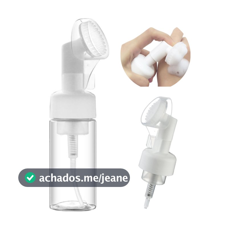 Frasco Pump Limpeza 100/120/150ml Espumador Com Escova De Silicone Para Limpeza Facial Skin Care