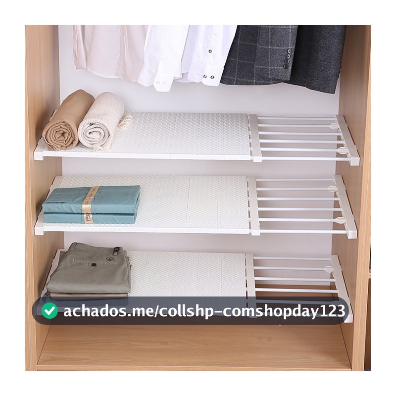 Divisória em camadas para guarda-roupa, colcha para roupas, sem pregos, placa retrátil em camadas, sapatos para quarto