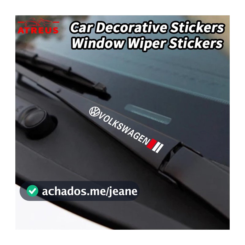2Pçs Volkswagen Adesivo De Carro Limpador De Janela Adesivos Decoração Decalques Para VW Polo UP T Cross Gol Nivus Golf