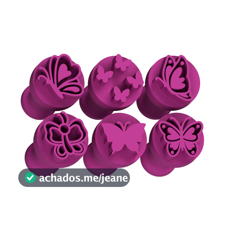 Kit Carimbos para Doces Festa Confeitaria Borboletas