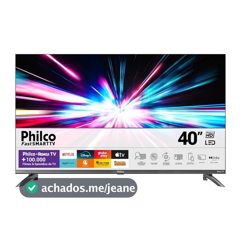 Smart TV 40” Philco Roku TV LED Dolby Audio PTV40M9GR2CGB