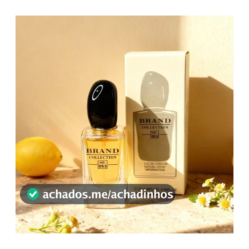 Brand Collection N°063 - Perfume Feminino de 25ml perfume pequeno para bolsa