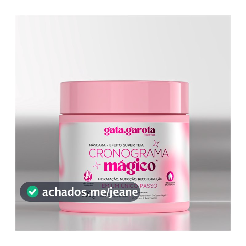 Cronograma Capilar 3 em 1 Efeito Teia - Máscara Hidratação  Nutrição e Reconstrução Gata Garota 500g