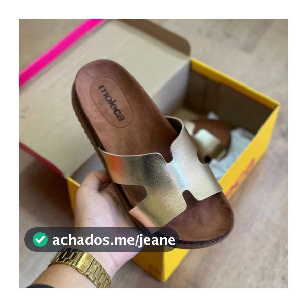 ORIGINAL MOLECA PAPETE 5500.100 DOURADO NOVA COLEÇÃO NOVAS CORES 2025