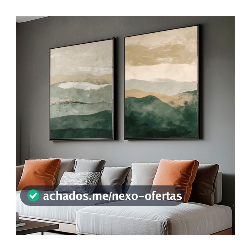Kit Quadros Decorativos Com Moldura Abstrato Grande Moderno Para Sala Quarto Hall
