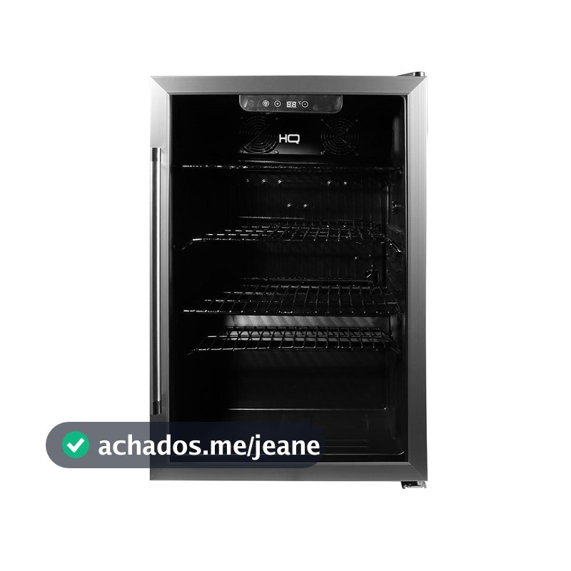 Cervejeira HQ 125L Vidro Duplo Low-E Inox Touch Até -6°C 125 Latas HQ-125CEVPV