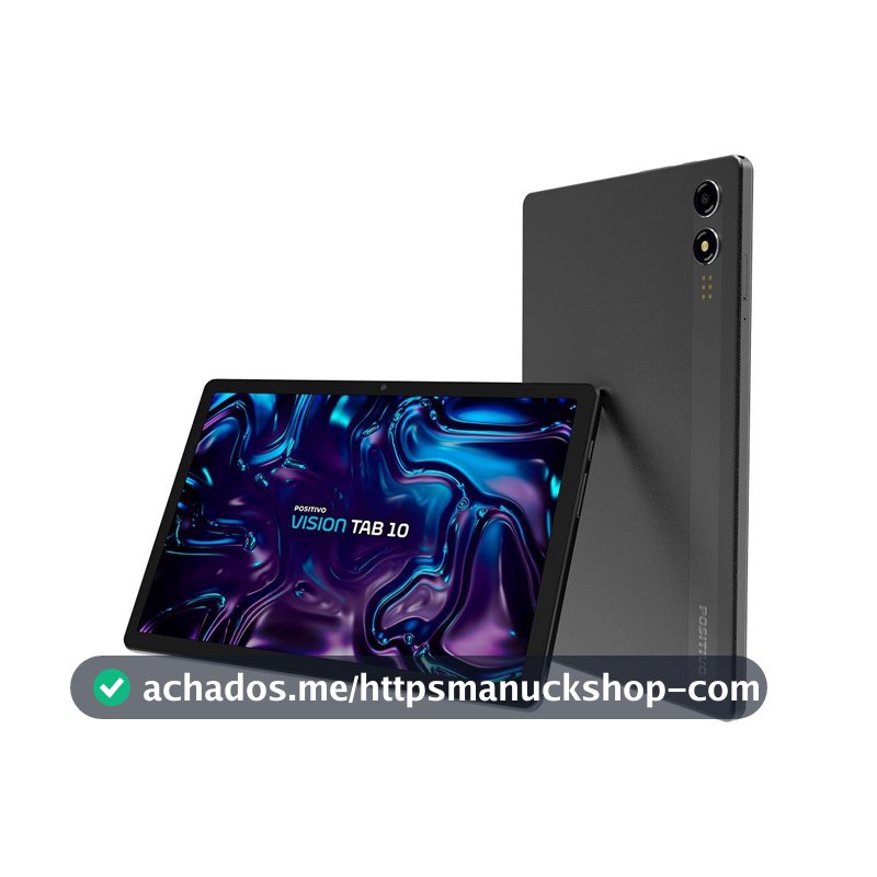 Tablet Positivo Vision Tab 10 4GB RAM 128GB Câmera 13MP e 5MP 10,1" HD IPS Android 13 - Preto
