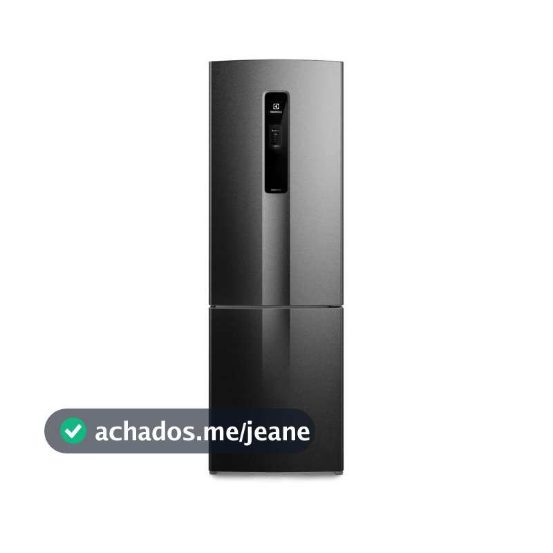 Geladeira Electrolux Frost Free Inverter 400L Efficient AutoSense e Rapid Freeze Inverse Black Inox Look (IB6B)