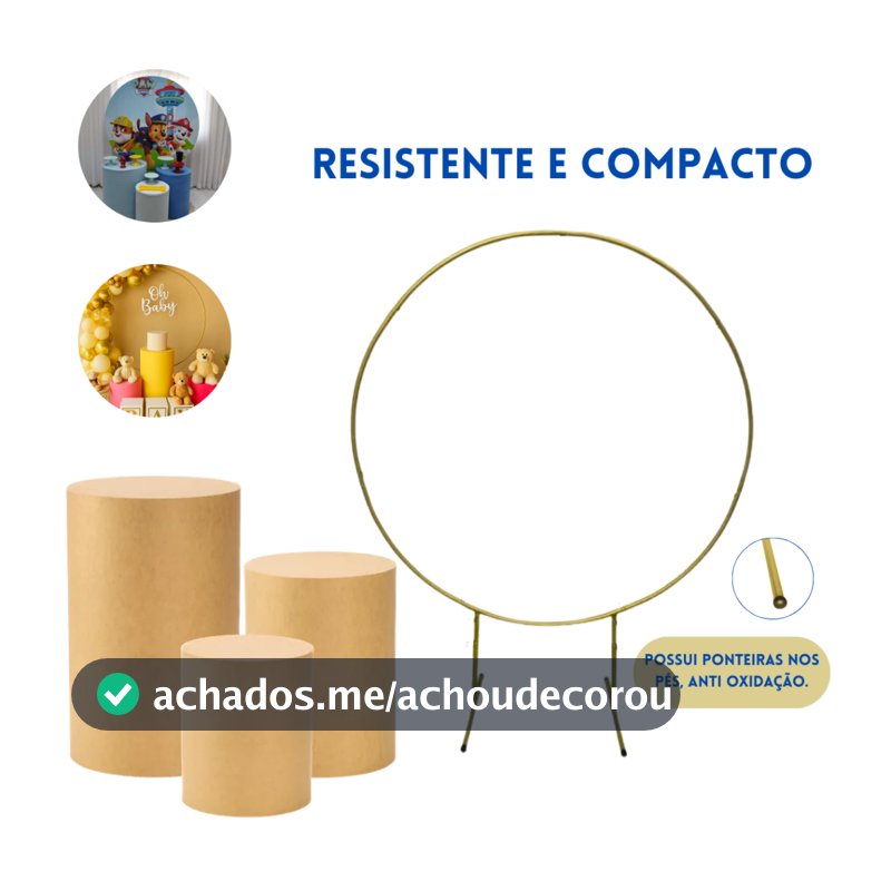 Kit Pegue Monte Painel para Bexiga Tecido + Trio de cilindros Mdf Decoração festa
