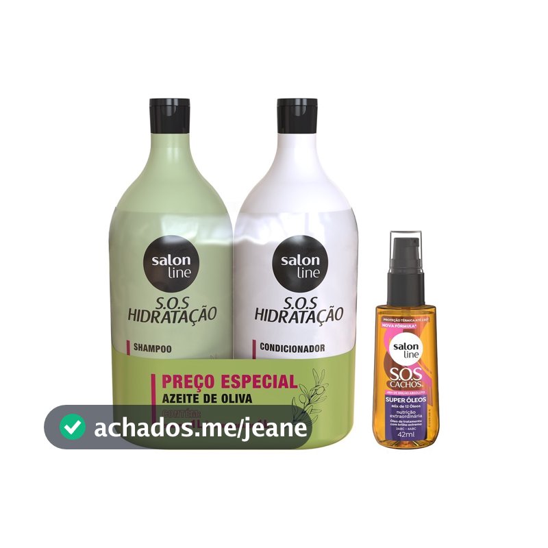 Kit SOS com Shampoo, Condicionador e Super Óleos