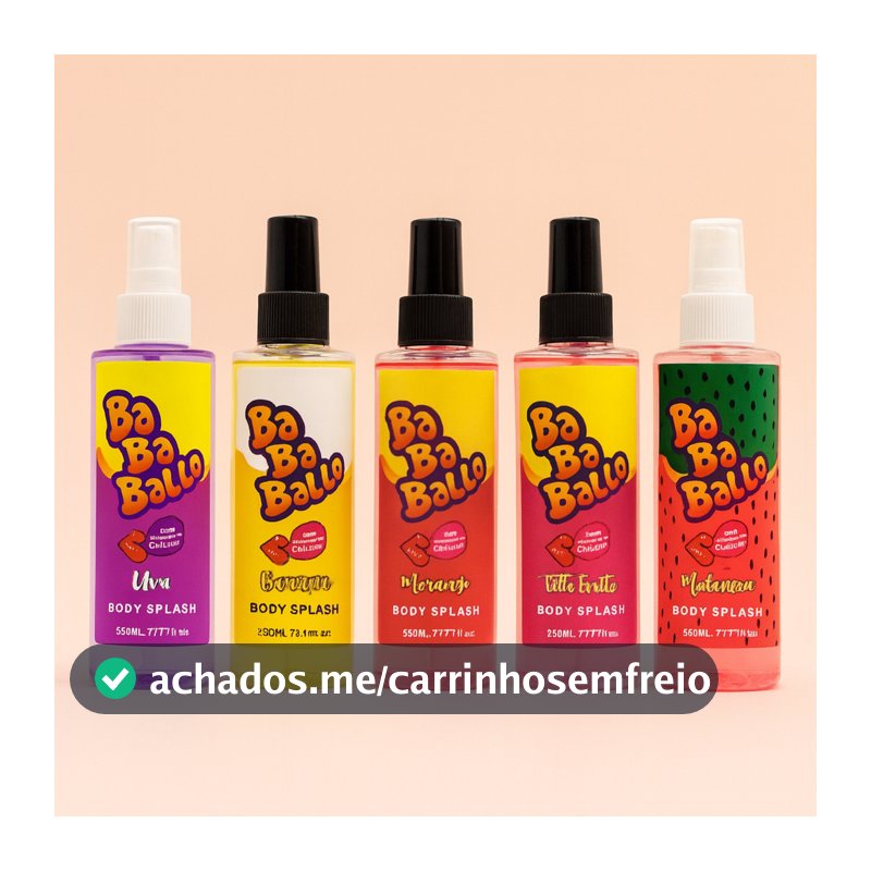 Kit 5 Body Splash Leve e Refrescante Fragrância que Acompanha seu Estilo