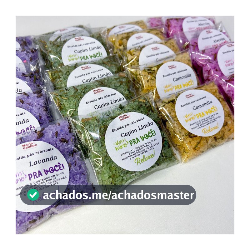 Escalda Pés Relaxante Spa dos Pés Lavanda Camomila Alecrim Capim Limão