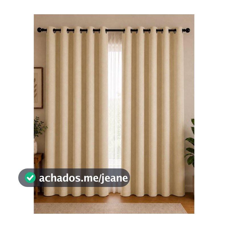 Cortina PREMIUM 3,00x2,50 - Decoração Para Quarto, Sala & Escritório Janela Inteira Ótimo Caimento