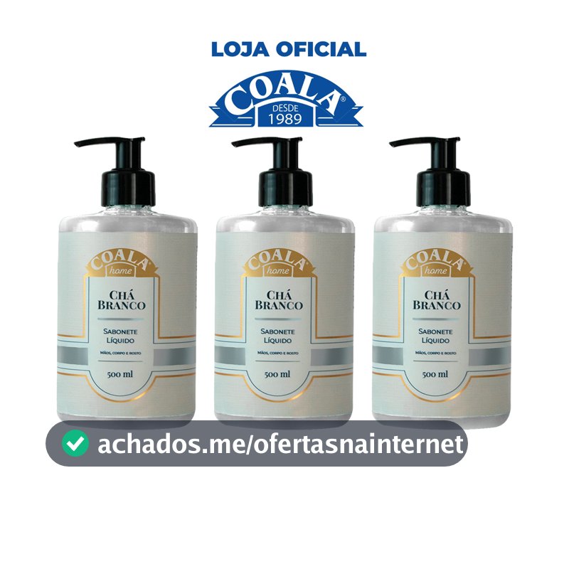 Kit 3 Unidades Sabonete Líquido Chá Branco 500 ml
