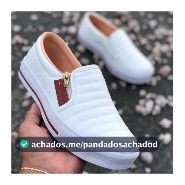 Tênis Sapatênis Sapatilha feminino Slip On Zíp casual Leve e confortável envio imediato