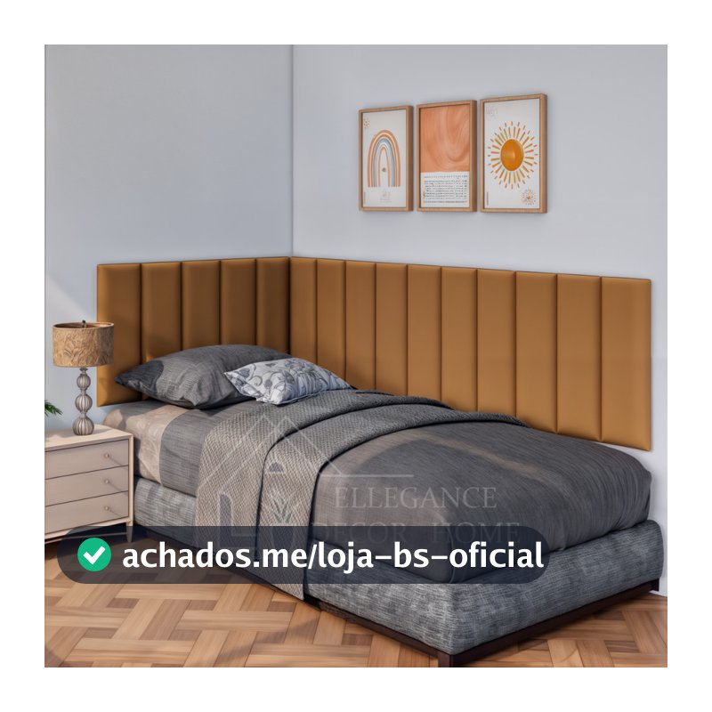 Kit 20 Cabeceira em L Adesiva Estofada Para Cama de Solteiro, Casal, Queen e King - Envio Imediato