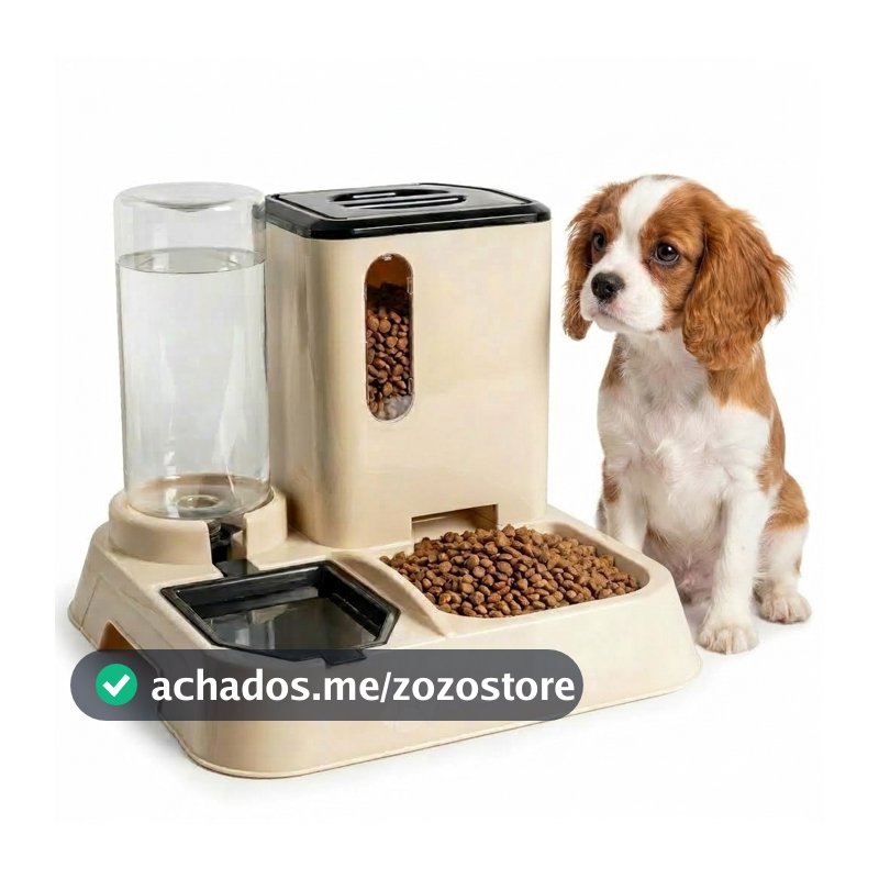 Comedouro e Bebedouro Automático para Gatos e Cães Premium 1L Jelplast
