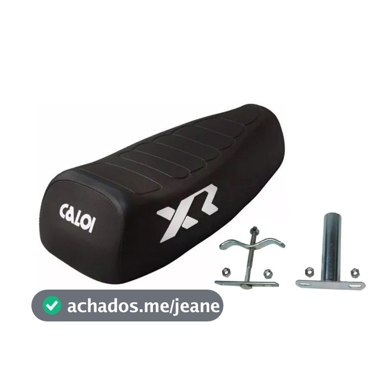 Banco XR Caloi Preto Reforçado para Bicicleta com Kit Presilhas