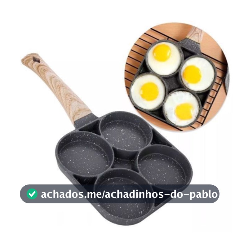 Frigideira Antiaderente 4 Partes Ovo Hambúrguer