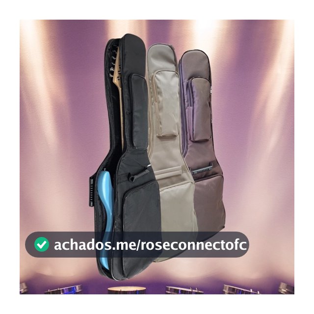 Capa De Guitarra Acolchoada Luxo Bag Bolso Duplo
