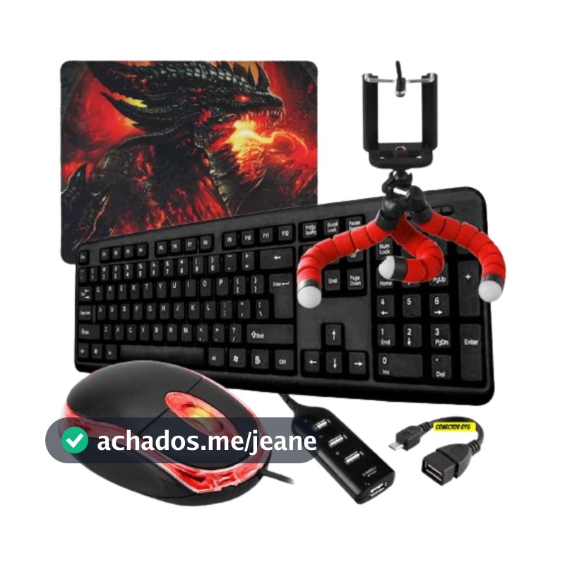 Kit Gamer Completo Mobilador Teclado Mouse Free Fire
