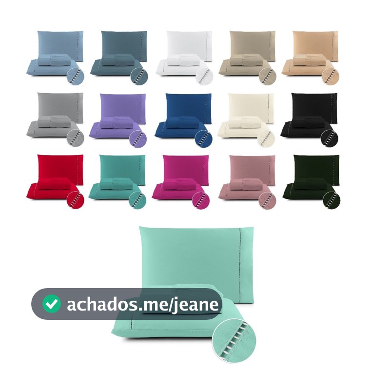 Jogo de Lençol 400 Fios Cama Solteiro Casal Queen King E Berço Micropercal Ponto Palito