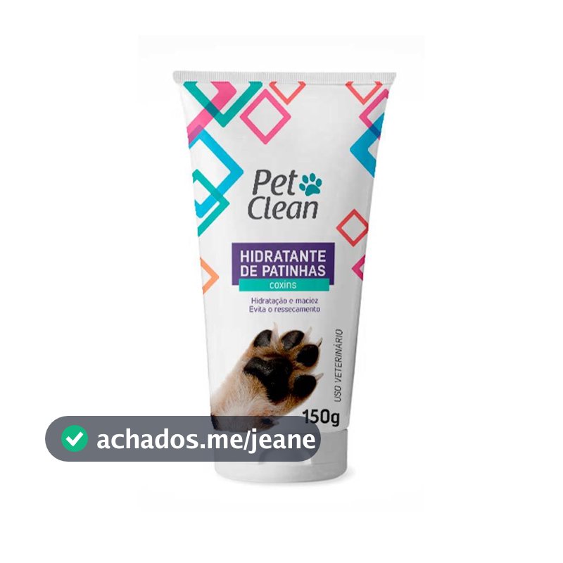 Hidratante de Patas para Cães Pet Clean 150g - Hidrata Maciez e Evita Ressecamento dos Coxins