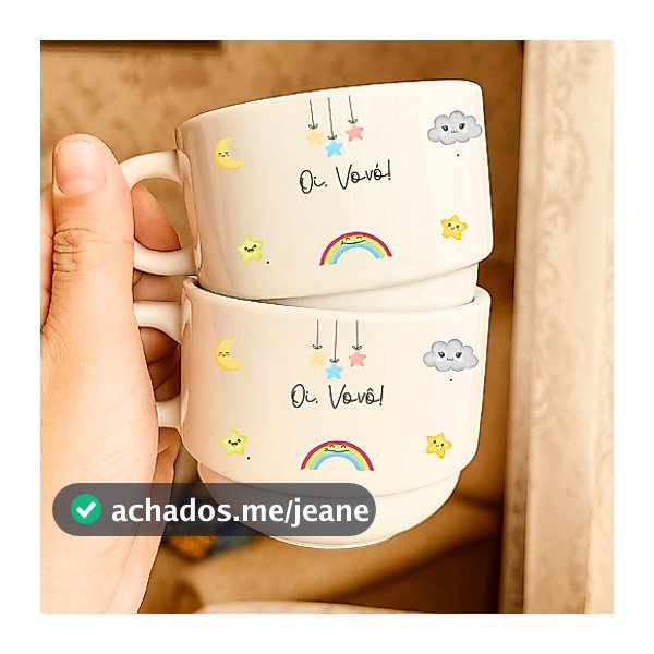 Modelo 03 | Xícara Porcelana VOVÔ, VOVÓ, estou chegando, gravidez, presente150ml com nome