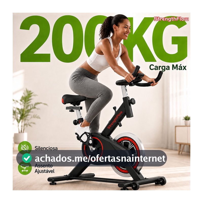 Bicicleta Bike Ergometrica Spinning Detecção De Frequência Cardíaca Academia Fitness Profissional 120kg